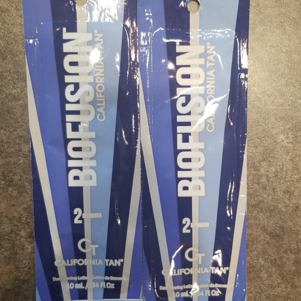 2 packets Biofusion tanning lotion